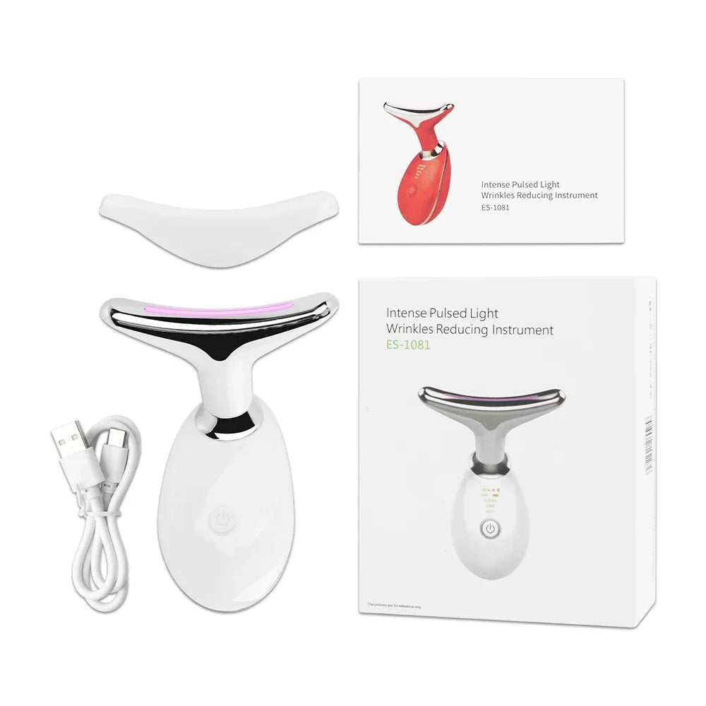 Masajeador facial y de cuello LED