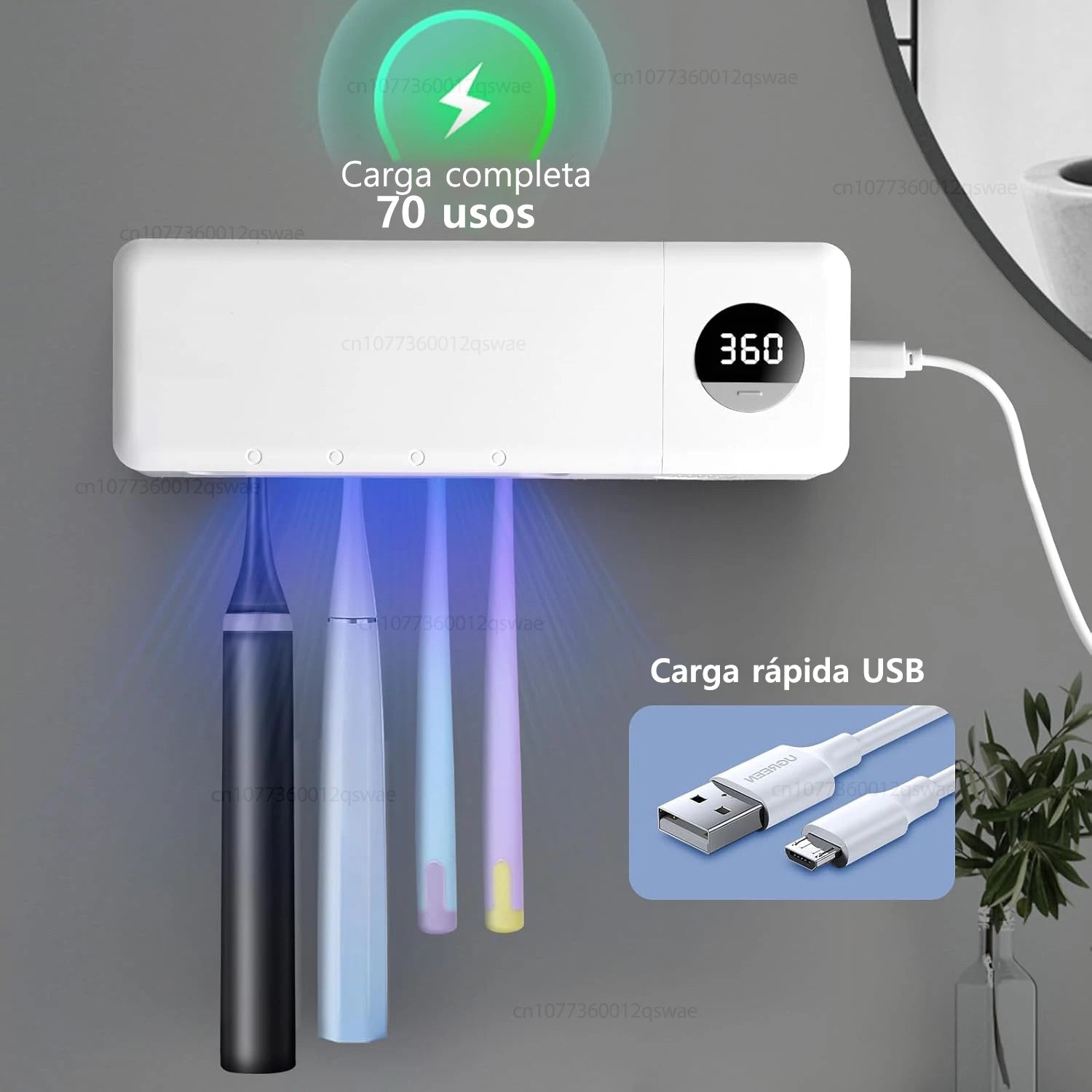 Esterilizador UV para cepillos de dientes – higiene y orden 