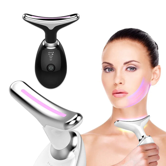 Masajeador facial y de cuello LED