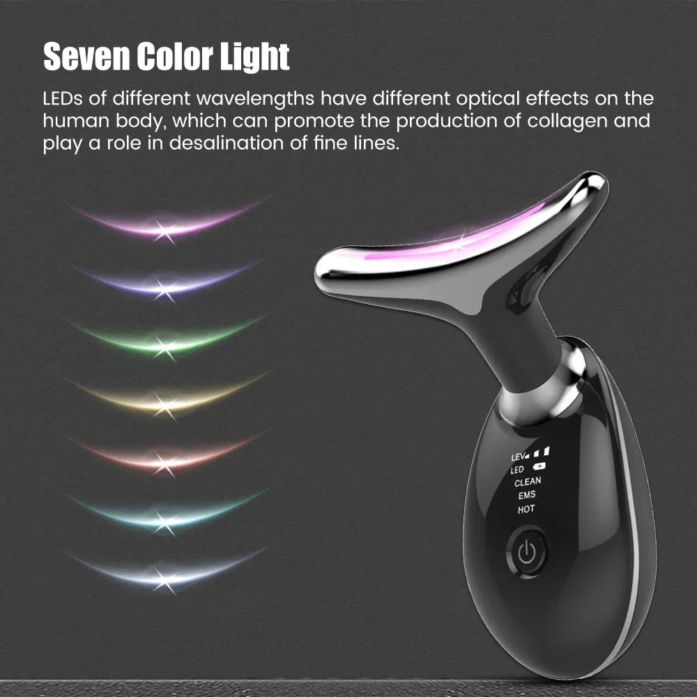 Masajeador facial y de cuello LED