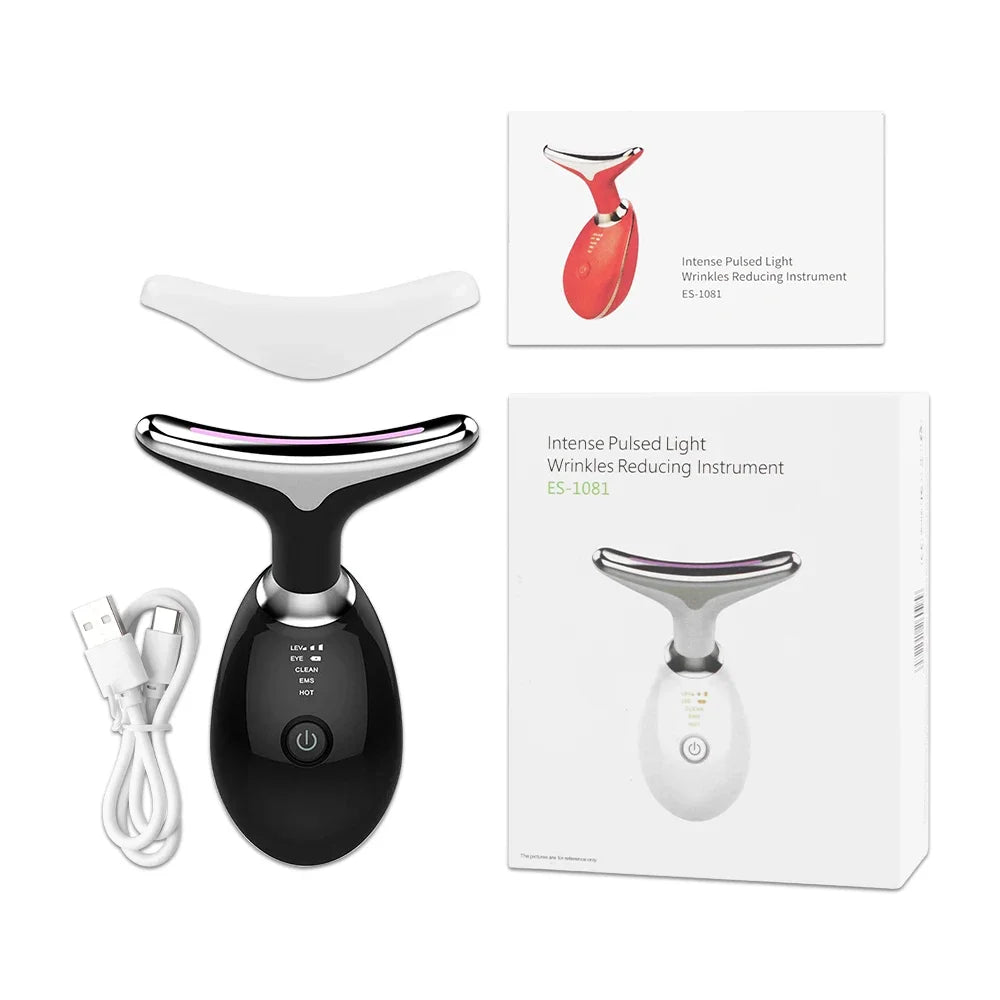 Masajeador facial y de cuello LED