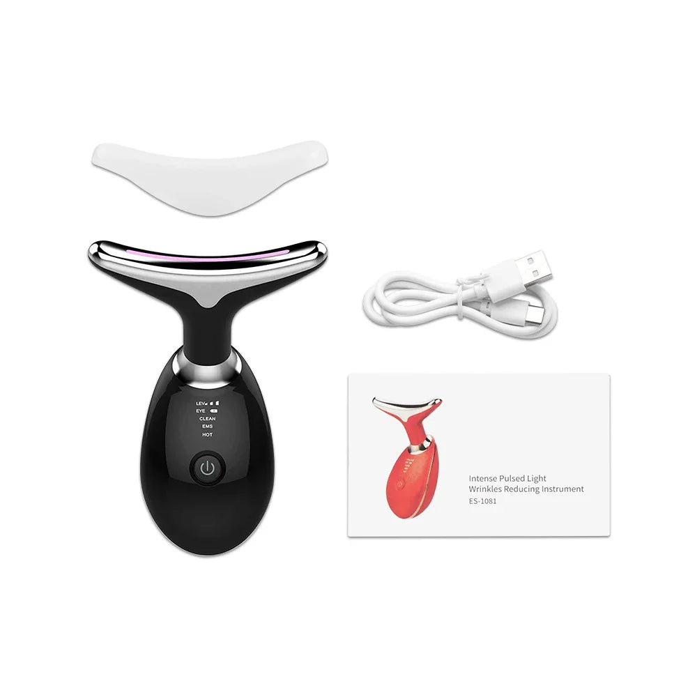 Masajeador facial y de cuello LED