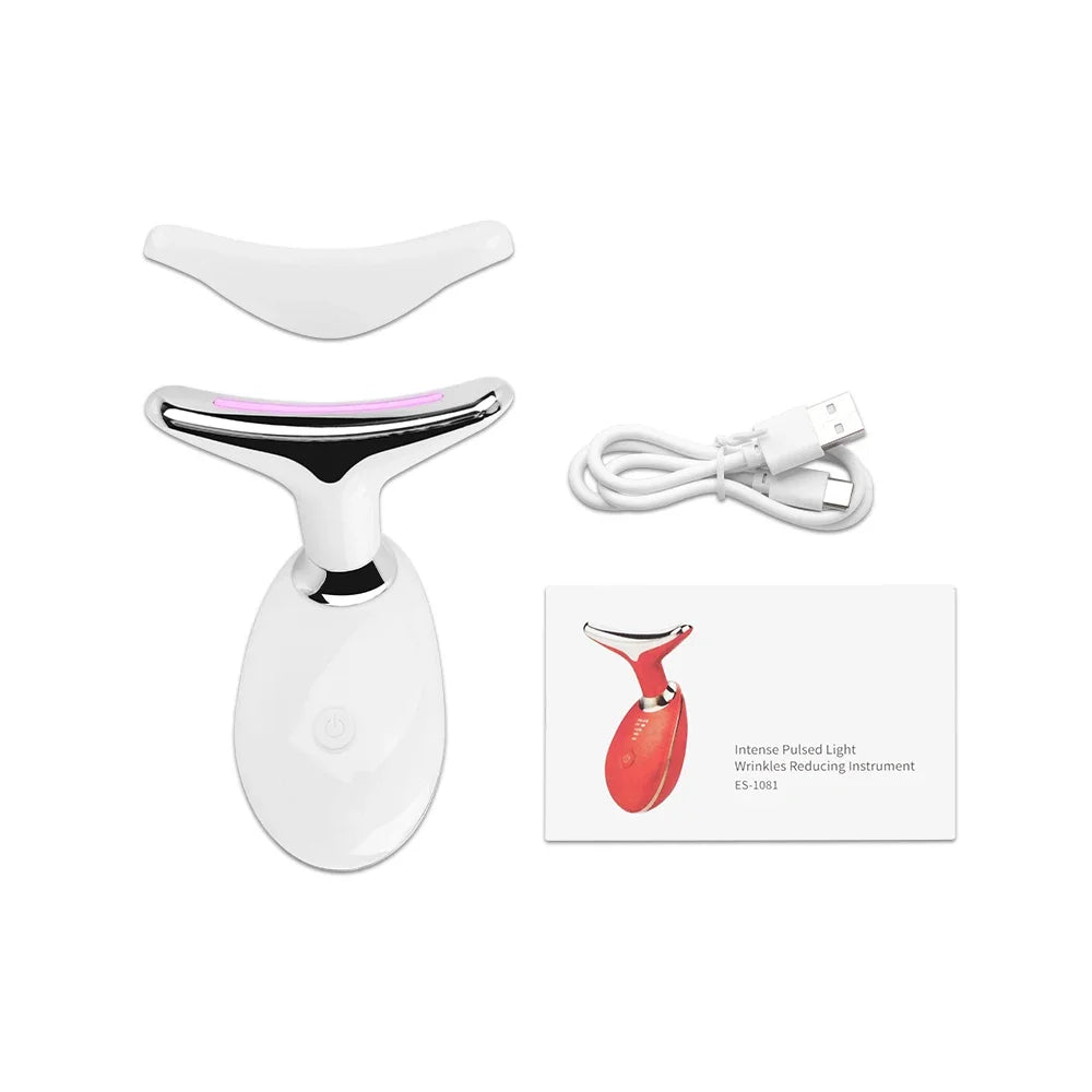 Masajeador facial y de cuello LED